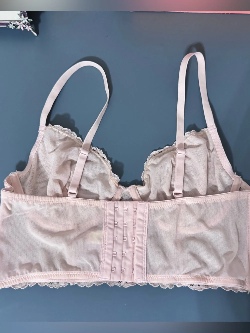 Xhilaration Lace Longline Bralette in Light Pink